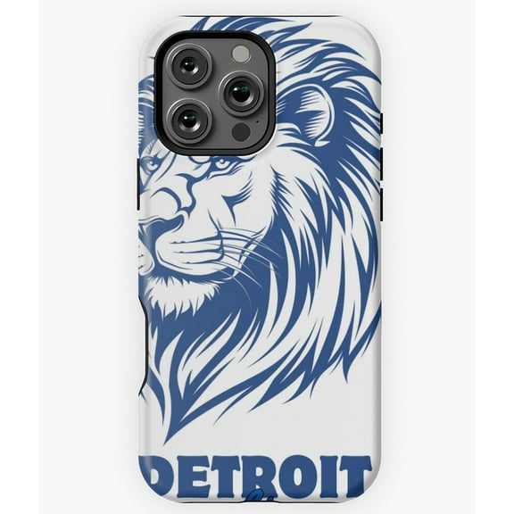 Detroit Lion Football Head Logo N854 Phone Case for iPhone 17 16 15 14 13 12 11 Pro Max