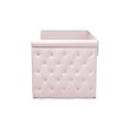 thumbnail image 4 of Skyline Decor Amaya Modern and Contemporary Light Pink Velvet Fabric Upholstered Twin Size Daybed with Trundle, 4 of 11