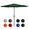 thumbnail image 2 of JUSTLET 7.5' Outdoor Market Patio Umbrella W/ Push Button Tilt And Crank, Dark Green, 2 of 5