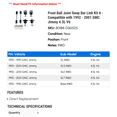 thumbnail image 2 of Front Ball Joint Sway Bar Link Kit 6 - Compatible with 1992 - 2001 GMC Jimmy 4.3L V6 - Autopart Premium, 2 of 2
