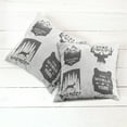 thumbnail image 2 of Ambesonne Saying Throw Pillow Cover 2 Pack, Stay Wild and Wander, 16", Grey, 2 of 6