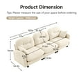 thumbnail image 4 of Sectional Sofas Three-Seate Modular Sectional Couch,Soft Chenille Fabric High-Density Foam,Tufted Cushion Backrest Design Ergonomic Design,Elegant Armrests,High Quality Wooden Base,Fits Bedrooms Livi, 4 of 21