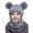 YD-Light Gray, variant on Splozh Newborn Hat Winter Pullover Hat Children's Double Ear Hat Solid Color Cute Knitting Hat Pink,3-10 Years