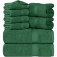 thumbnail image 1 of Juego de toallas Utopia Towels, 8 piezas, 600 g/m², 100% algodón (verde cazador), 1 of 8
