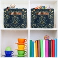 thumbnail image 6 of Yayeee Canvas Storage Basket with Handles for Shelves Fabric Bins Closet Organizer, Shadowy Forest Pattern, 6 of 8
