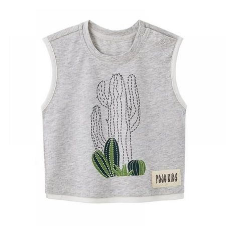 

Sevenday Baby Boys T-Shirt Children Toddler Boy Tops Child Kid s Cartoon Soft Cotton Sleeveless Tops Clothes
