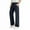 Navy, variant on Cethrio Girls Cargo Pants, Casual Elastic Waist Straight-leg Multi-pocket Pants with Pockets Brown Size 6