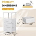 thumbnail image 3 of Ktaxon Nightstand with 3 Drawers End Table Bedside Table Furniture for Bedroom, Living Room, White, 3 of 9
