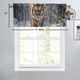 thumbnail image 4 of Tiger Window Curtain Valances Wildlife Forest Tree Snow Winter Nature Scenery Window Valance for Living Room Bathroom Bedroom, Kitchen Valance Rod Pocket Window Decor Curtain 54 by 18 in, 1 Panel, 4 of 6