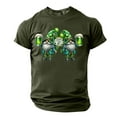 thumbnail image 2 of lcziwo St Patricks Day Hawaiian Shirts for Men Fummy Gnome Print Round Neck Graphic Tee Shirts 2025 Spring Summer Loose Fit Short Sleeve Streetwear Todays Daily Deals,Green,XL, 2 of 6