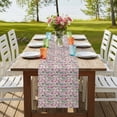 thumbnail image 4 of Table Runners 36 Inches Long Dress Scarves, Vintage Pink Flower Farmhouse Kitchen/Dining Table Runner, Short Coffee Tablerunners, Spring Floral Leaves Pastoral Birds Plants 13x36 Inch, 4 of 9