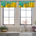 thumbnail image 3 of LALILO Kitchen Curtain Valance Oil Canvas Color Art Oil Rod Pocket Window Curtain 52"x 18" Set of 2, 3 of 5