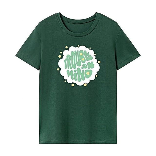 Camiseta de mujer Camiseta con cuello redondo Ropa Camiseta básica femenina para vacaciones Trabajo Camping M