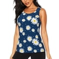 thumbnail image 1 of Fotbe Daisies Flowers Blusas Sin Mangas para Mujer – Estilo Casual, Corte Suelto, Slim-Fit, Cuello Redondo Deportivo, Tops de Verano para Gimnasio y Yoga-Medium, 1 of 7