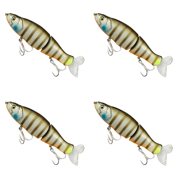 Lure Pesca 14cm 33g Swimbait Cebo Duro Múltiple Articulado para Lubina Lucio (marrón)