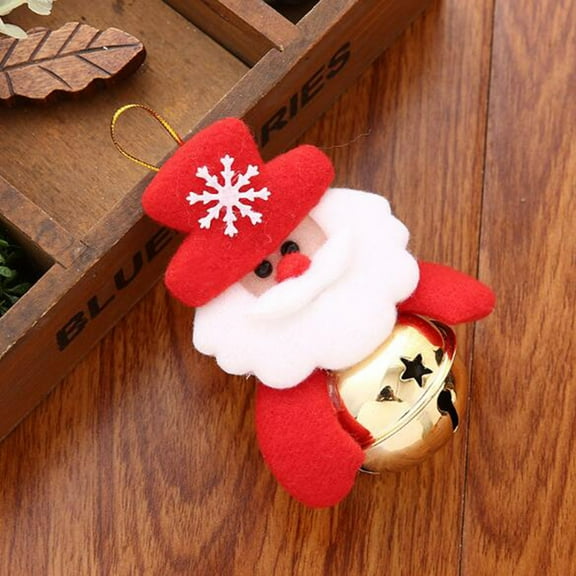 Vikakiooze clearance Christmas Decoration Santa Claus Bear Deer Snowman With Bell Pendant 1PC