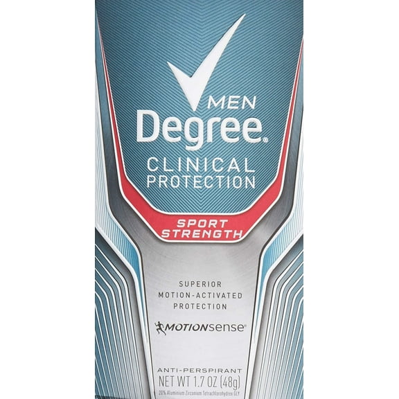 Degree Men Clinical Protection Sport Strength Antiperspirant & Deodorant, 1.7 Ounce, Pack Of 3 - Pack Of 2