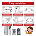 thumbnail image 4 of UHIAGREE Mini Refrigerator Stand,Adjustable Washing Machine Base with 4 Strong Feet for Dryer（Gray), 4 of 6