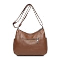 thumbnail image 3 of Bolso de mujer de piel suave lavada con textura, bolso de hombro de gran capacidad, multibolsillos y bandolera, 3 of 6