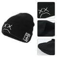 thumbnail image 2 of Sorrowso Trendy Beanie Hat Funny Sad Face Expression Knitted Hat All-match for Women Men, 2 of 11