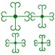thumbnail image 1 of Double Hook Folding Stand Gardening Green Robe Plastic Small Tool Set Of 4 Sizes, 1 of 5