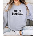 thumbnail image 4 of Hit The Dang Ball Sweatshirt for Women and Teens Trendy Distressed Baseball Pullover Gray Sweatshirt Adult Medium, 4 of 4