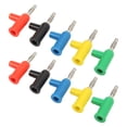 thumbnail image 1 of 10pcs 4mm Banana Plugs Stackable Solderless Banana Connectors For Speaker Audio Video Device, 1 of 8