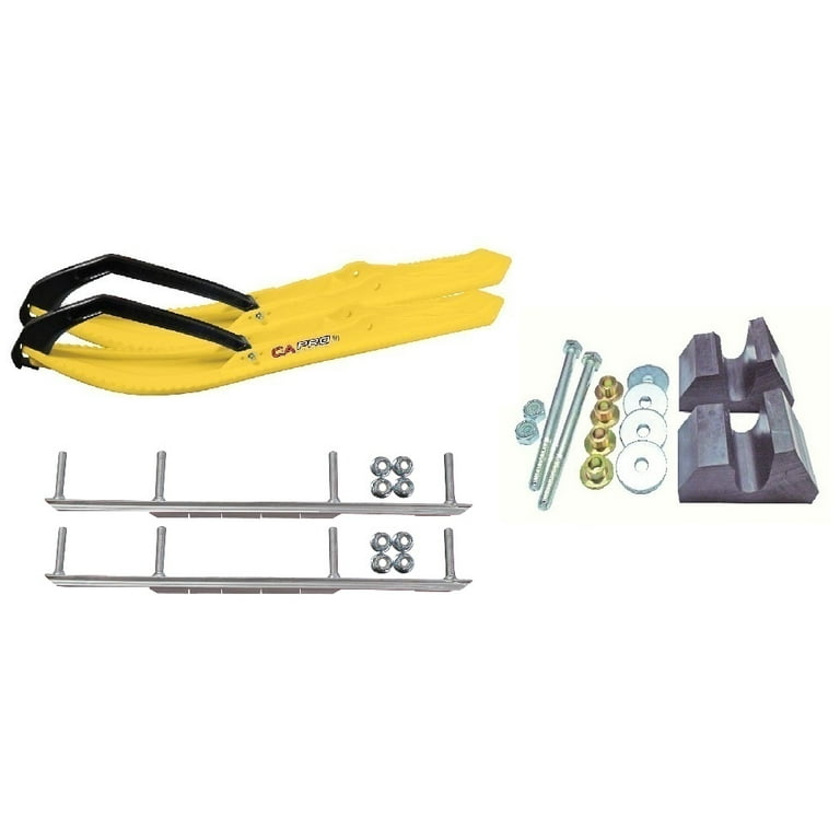 C&A Pro Yellow BX Snowmobile Skis w/ 7.5