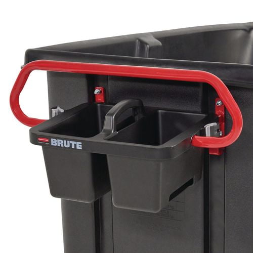 BRUTE Ergonomic Rotomolded Tilt Truck Handle and Caddy, 25.45 x 25.45 x 15, Red/Black
