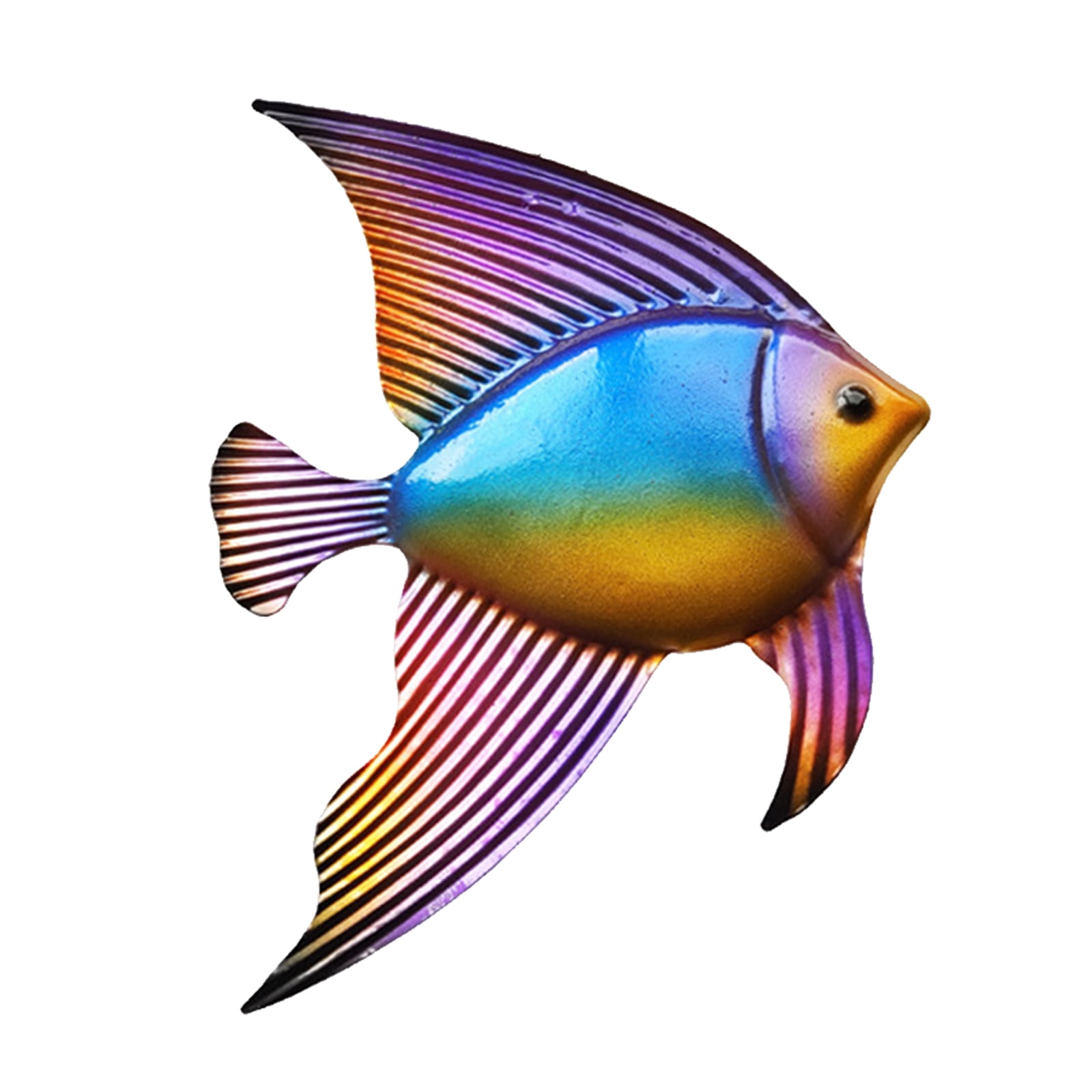 Iron Hanging Ornament Metal Fish Wall Art Angelfish Sculpture iron-hanging-ornament-metal-fish-wall-art-angelfish-sculpture