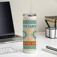 thumbnail image 4 of North Carolina NC Tar Heel State Travel Vacation Stamp 20oz Insulated Water Bottle Skinny Tumbler Includes Straw, 4 of 7