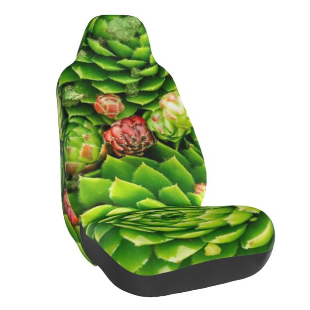 Fotbe Cactus And Succulents Funda para Asiento de Auto con Estampado – Impermeable y Antisudor – Ajuste Universal, Lavable a Máquina, Antideslizante (1 Pieza)
