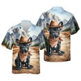 thumbnail image 3 of Welcome Fall Western Cowboy French Bulldog Enjoys Majestic Autumn Hawaiian Shirt Breathable Summer Unisex Merch Dog Lover Gifts - 01007, 3 of 6
