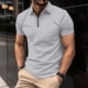 thumbnail image 3 of Camiseta de manga corta lisa para hombre, informal, de vacaciones, para fitness, para verano, para actividades al aire libre, 3 of 5