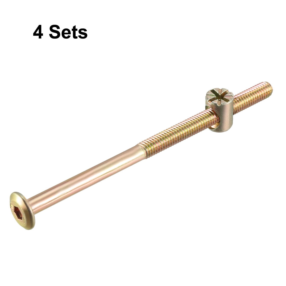 Unique Bargains Metric Furniture Bolt Kit for Wood Chairs Cabinets Beds 100mm