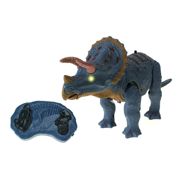 Dinosaur Remote Controlled Battery Operated RC Toy Triceratops Figure w/Shaking Head