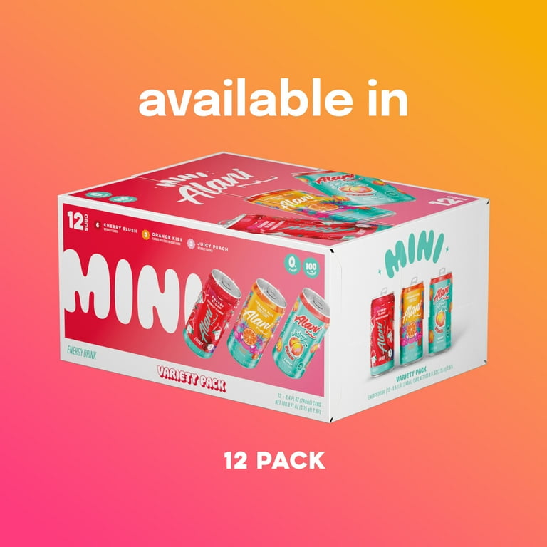 Free Shipping! Alani Nu Mini Variety Pack Energy Drink 8.4 fl oz