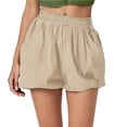 thumbnail image 2 of Bubble Shorts for Women Summer Casual Elastic High Waist Lightweight Loose Puffy Shorts with Pockets, 2 of 6