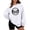 White, variant on Women's Spider Mask Graphic Sweatshirt, Solid Long Sleeve Crewneck Casual Loose Pullover for Fall Winter Streetwear, Pink, XL