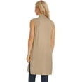 thumbnail image 6 of Cizayoi Women's Long Open Front Knit Sleeveless Cardigan Vest, 6 of 8