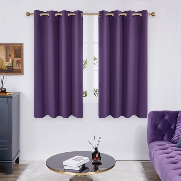 Deconovo Short Blackout Curtains for Bathroom Privacy Protection