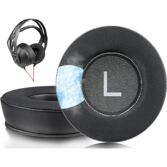 SOULWIT Cooling Gel Earpads Replacement for Plantronics (Poly) Rig 400(400Pro HC, 400HS, 400HX, 400HA), 500(500E, 500HD, 500HX, 500HS)/505(505HS)/515(515HD) Headset - Black