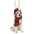 thumbnail image 1 of Siberian Husky Holiday Dog Ornament Sculpture, 1 of 1