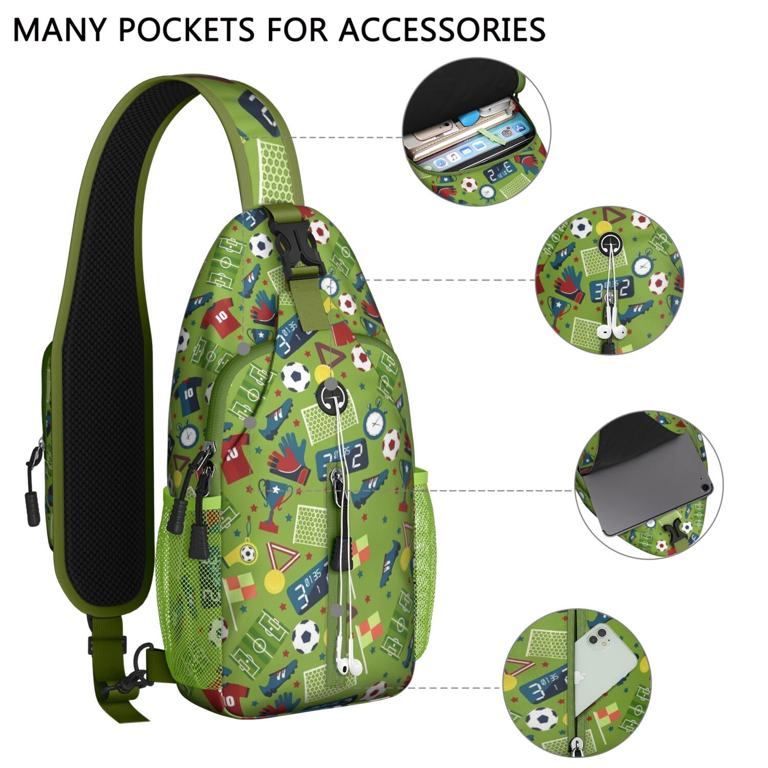Softball and Volleyball Sling Backpack for Sports Enthusiasts – Lightweight Durable Polyester Bag with Ergonomic Fit, Secure Zippers, Partitioned Compartments, Perfect for Training, Compet