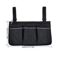 thumbnail image 5 of Wheelchair Armrest Accessories Side Bags To Hang On Side With Bright Line Waterproof Black Walker Storage Pouches, 5 of 5