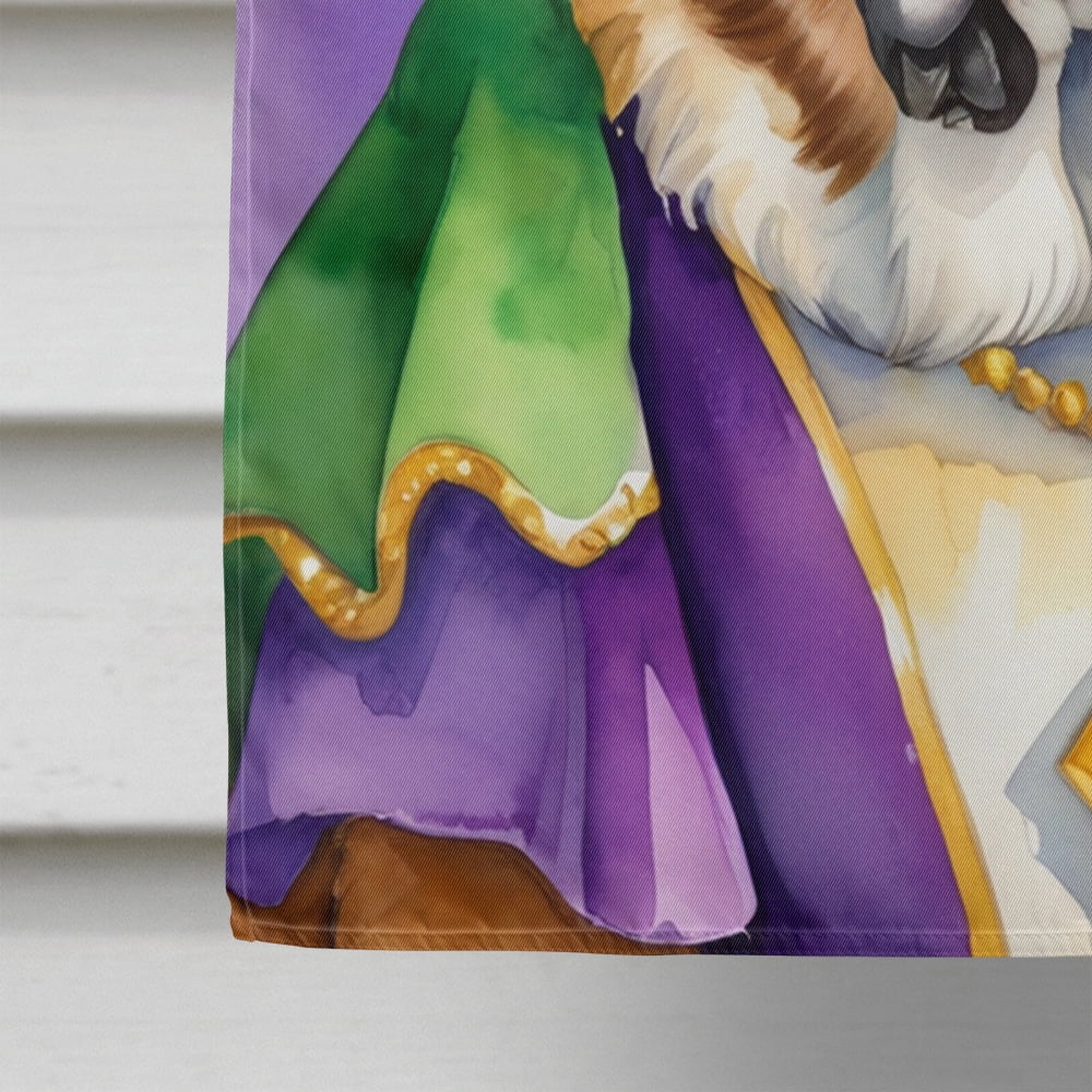 Saint Bernard King of Mardi Gras House Flag 28 in x 40 in