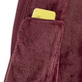 thumbnail image 4 of Men Stand Collar Full Zip Fleece Jacket Thick Lined Warm Outerwear Multi Zipper Pockets Casual Coat for Daily Commute Cold Weather Outdoor Activities Red L, 4 of 5
