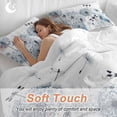 thumbnail image 4 of 3 Piece Blue Teal Dandelion Duvet Cover Set Full Size, Microfiber Comforter/Quilt Cover with Corner Ties and 2 Pillowcases, Dragonfly Modern Art Watercolor All Season Soft Bedding with Zipper Closure, 4 of 8
