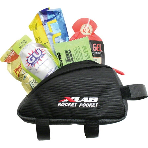 XLAB Rocket Pocket Top Tube/ Stem Bag Black Nylon Construction Bicycle Pouch