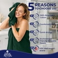 thumbnail image 4 of Dan River 8 Piece Towel Set Soft Quick Drying Cotton Bath Towel For Gym, Spa and Bathroom - Hunter green, 4 of 11